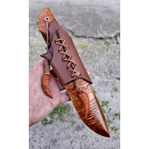 ЧЕРВОНИЙ ГРАНІТ ніж ручної роботи майстра Павла Гончаренка, сталь  CPM® 121rex™ в ламінаті з нержавіючої сталі 95х18 68 HRC. Photo 3